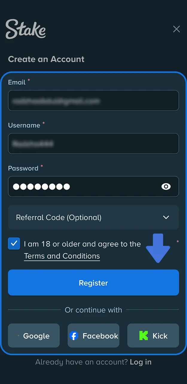 Pay attention when registering with Stake and ensure you only provide accurate details.