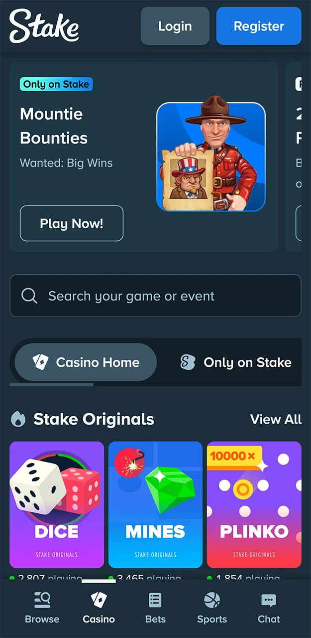 The best slots from Stake Casino.